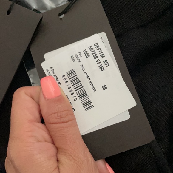 Bottega Veneta 100% black wool sweater 38 NWT - Picture 4 of 9